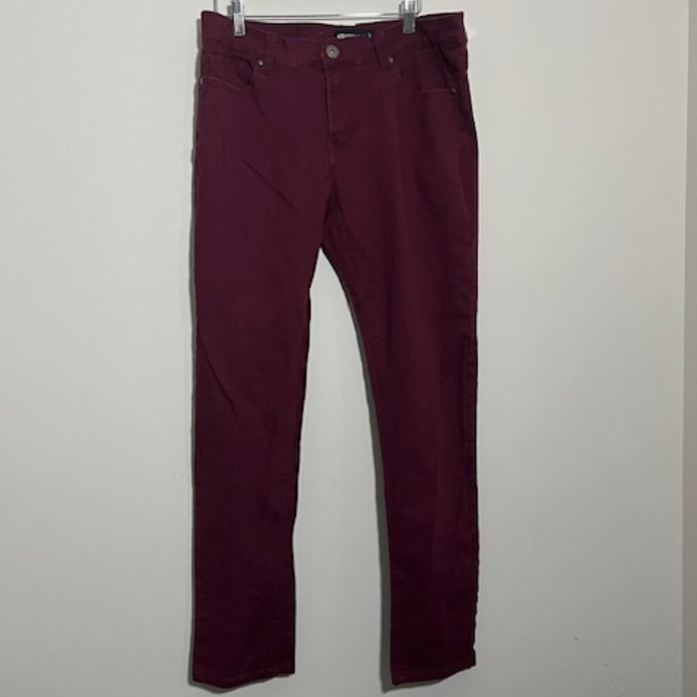 Men's Slim Fit Jeans - Deep Burgundy